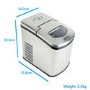 GRADE A1 - electriQ Counter Top Ice Maker Machine in Stainless Steel with Free Ice Lolly Moulds