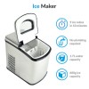 GRADE A1 - electriQ Counter Top Ice Maker Machine in Stainless Steel