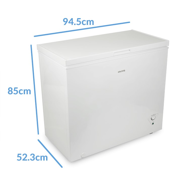 GRADE A2 - electriQ EQCHESTMB198 198 Litre Chest Freezer 52cm Deep A+ Energy Rating 90cm Wide - White