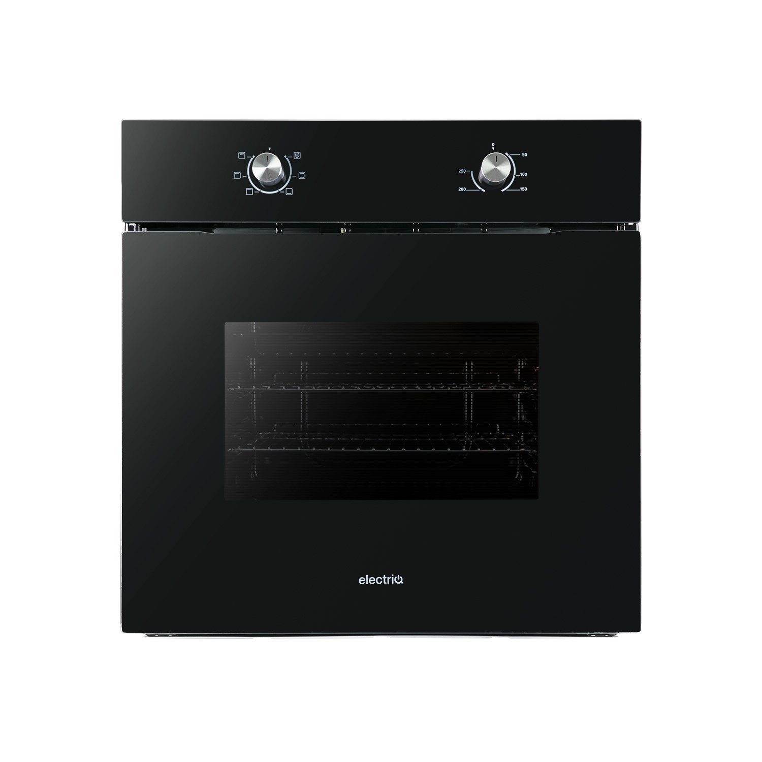 Refurbished electriQ EQOVENM1BLACK 60cm Single Built In Electric Oven Black