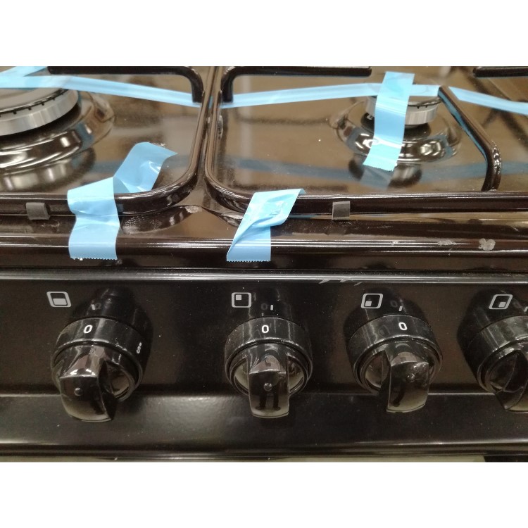 GRADE A3 - NordMende CTG61LPGBK Gas Twin Cavity Black LPG Jets Freestanding 60cm Cooker