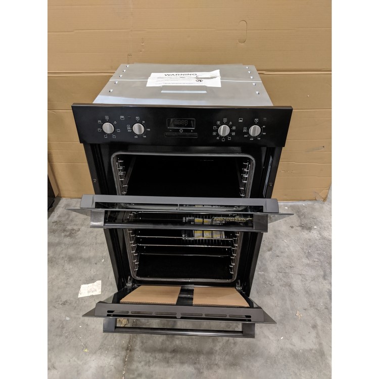 GRADE A3 - Zanussi ZOD35802BK Multifunction Electric Built In Double Oven With Catalytic Liners - Black