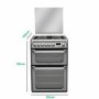 GRADE A2 - Hotpoint HUD61GS Ultima 60cm Double Oven Dual Fuel Cooker - Graphite
