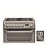 GRADE A3 - Hotpoint HUD61GS Ultima 60cm Double Oven Dual Fuel Cooker - Graphite