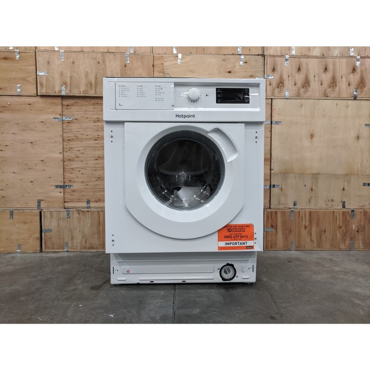 Refurbished Hotpoint BIWMHG71284 Integrated 7KG 1200 Spin Washing Machine White