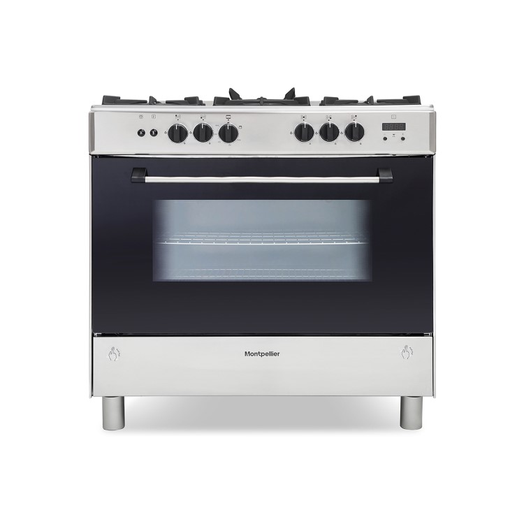 GRADE A3 - Montpellier MR91GOX 90cm Single Cavity Gas Range Cooker - Stainless Steel