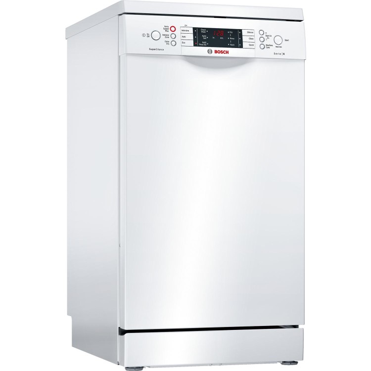 Bosch SPS66TW00G Serie 6 Silence Plus 10 Place Slimline Freestanding Dishwasher - White