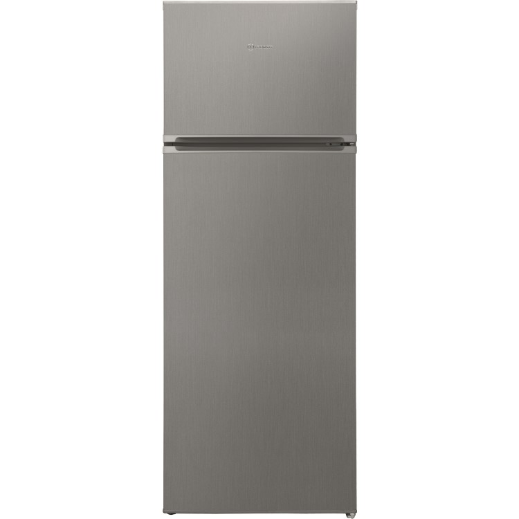 GRADE A3 - INDESIT I55TM4110X 213 Litre Freestanding Fridge Freezer Top Mount 80/20 Split Low Frost 55cm Wide - Stainless Steel