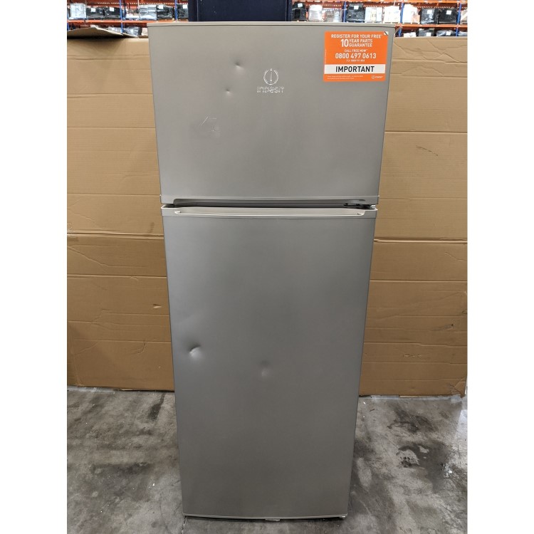 GRADE A3 - Indesit I55TM4110X 213 Litre Freestanding Fridge Freezer Top Mount 80/20 Split Low Frost 55cm Wide - Stainless Steel