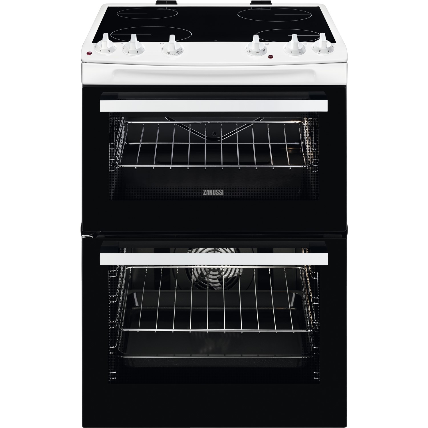 Zanussi 60cm Double Oven Electric Cooker - White