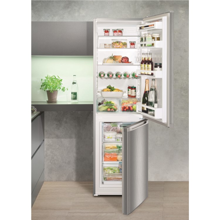 Liebherr 296 Litre 60/40 Freestanding Fridge Freezer With VarioSpace  - Stainless steel look