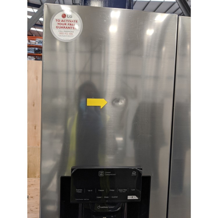 GRADE A3 - LG GSL760PZXV 601 Litre American Style Fridge Freezer Frost Free 2 Door 91cm Wide - Silver
