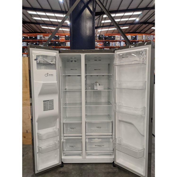 GRADE A3 - LG GSL760PZXV 601 Litre American Style Fridge Freezer Frost Free 2 Door 91cm Wide - Silver