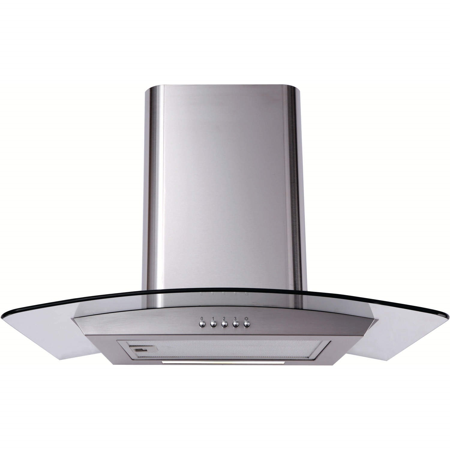 Matrix 60cm Curved Glass Chimney Cooker Hood - Stainless Steel MEP601SS ...