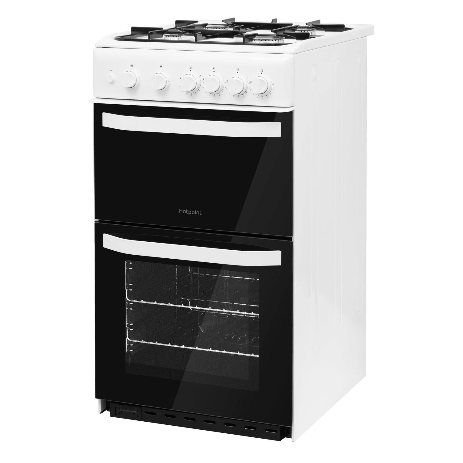 Hotpoint 50cm Double Cavity Gas Cooker White HD5G00KCW Appliances
