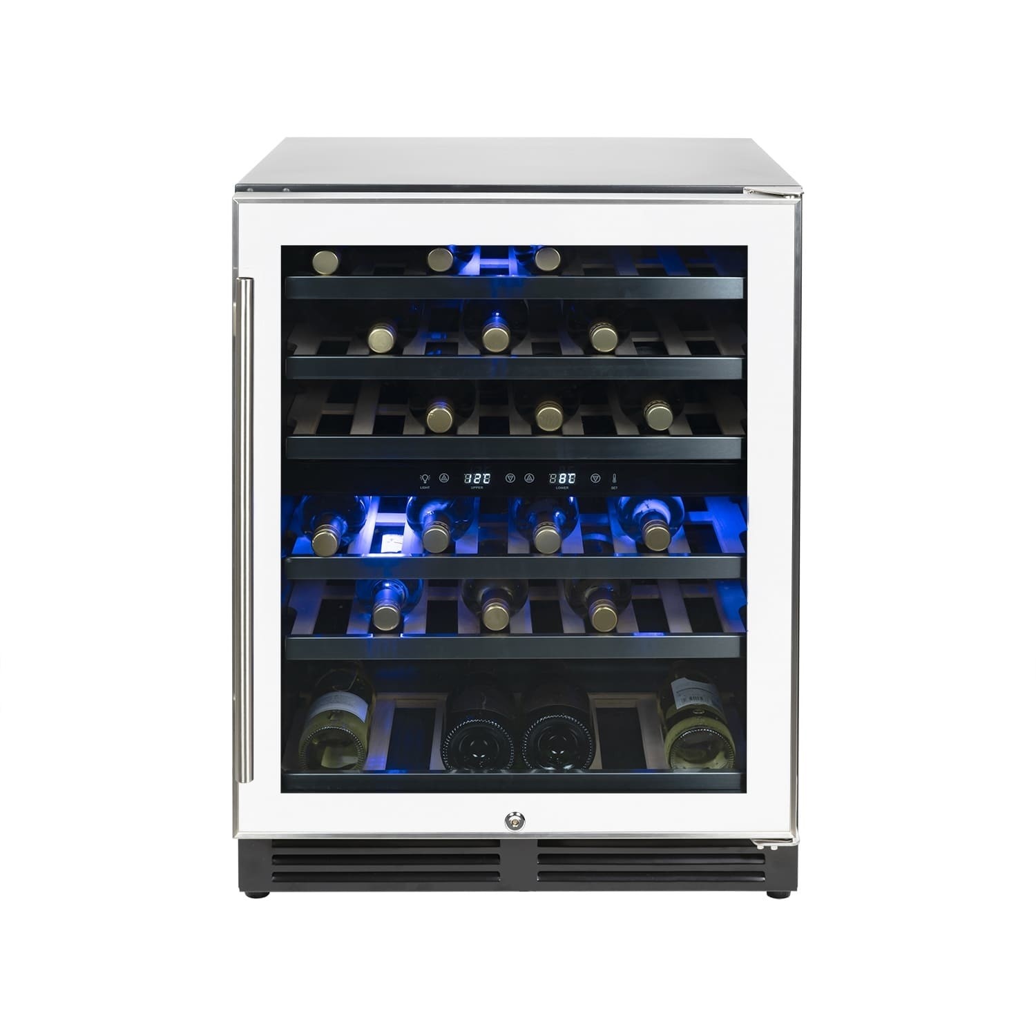 electriQ 51 Bottle Freestanding Under Counter Wine Cooler Dual Zone