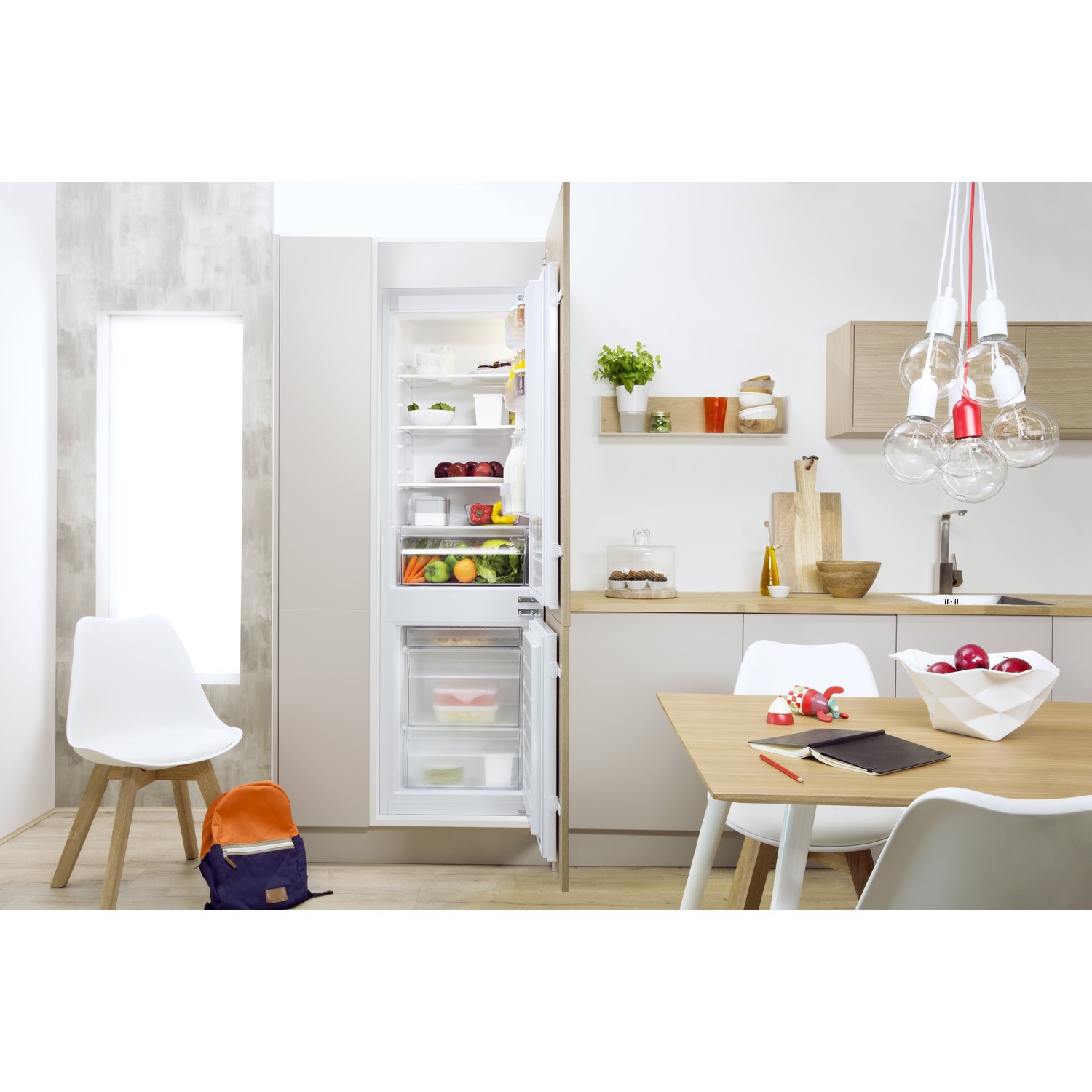 INDESIT IB7030A1D 277 Litre Integrated Fridge Freezer 70 30 Split 177cm Tall 54cm Wide White Appliances Direct