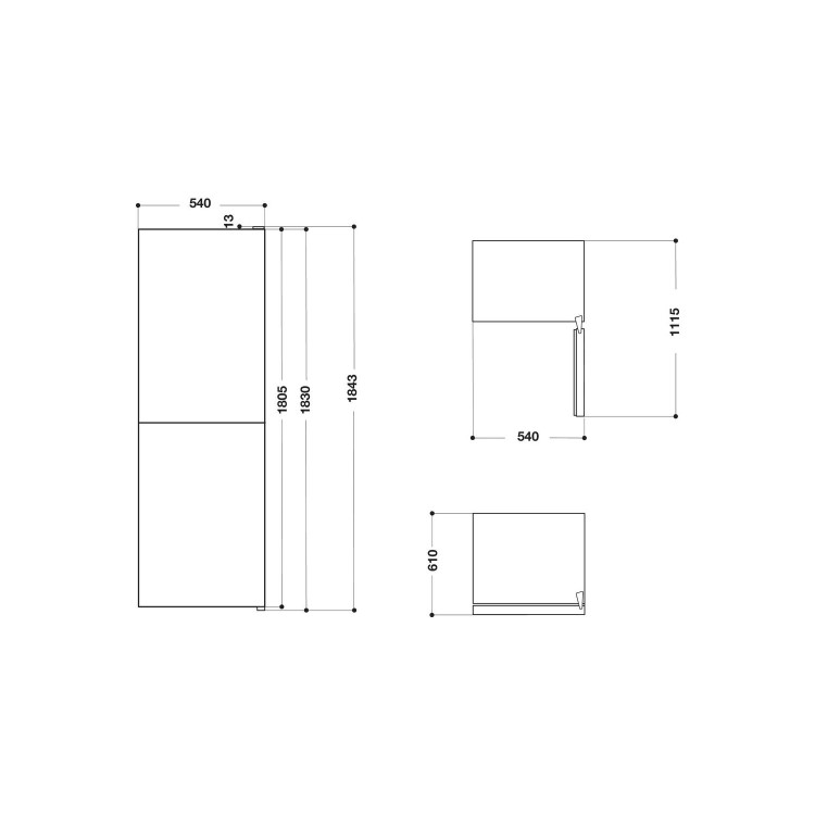 GRADE A2 - Indesit IBNF55181W Freestanding Fridge Freezer - White