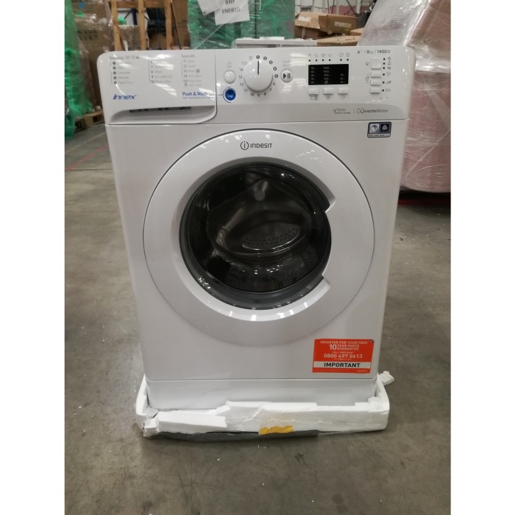 GRADE A3 - INDESIT BWA81483XW Innex 8kg 1400rpm Freestanding Washing Machine - White