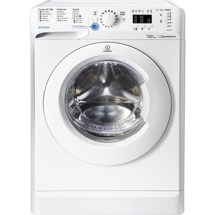 GRADE A2 - INDESIT BWA81483XW Innex 8kg 1400rpm Freestanding Washing Machine - White