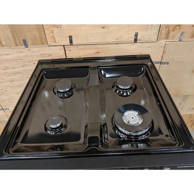 GRADE A3 - Belling Farmhouse 60DF 60cm Double Oven Dual Fuel Mini Range Cooker - Silver