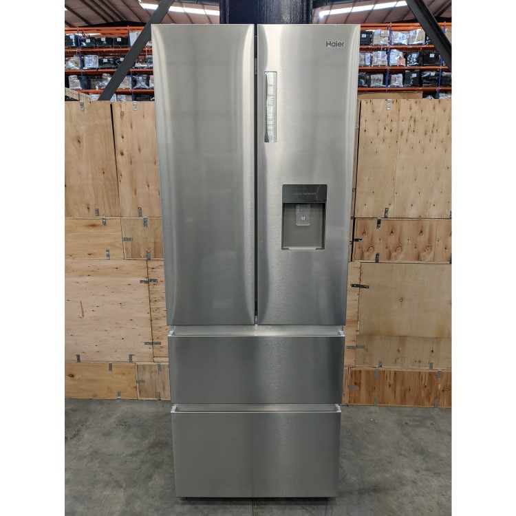 GRADE A3 - Haier HB16WMAA Multidoor American Fridge Freezer With Water Dispenser - Inox Look