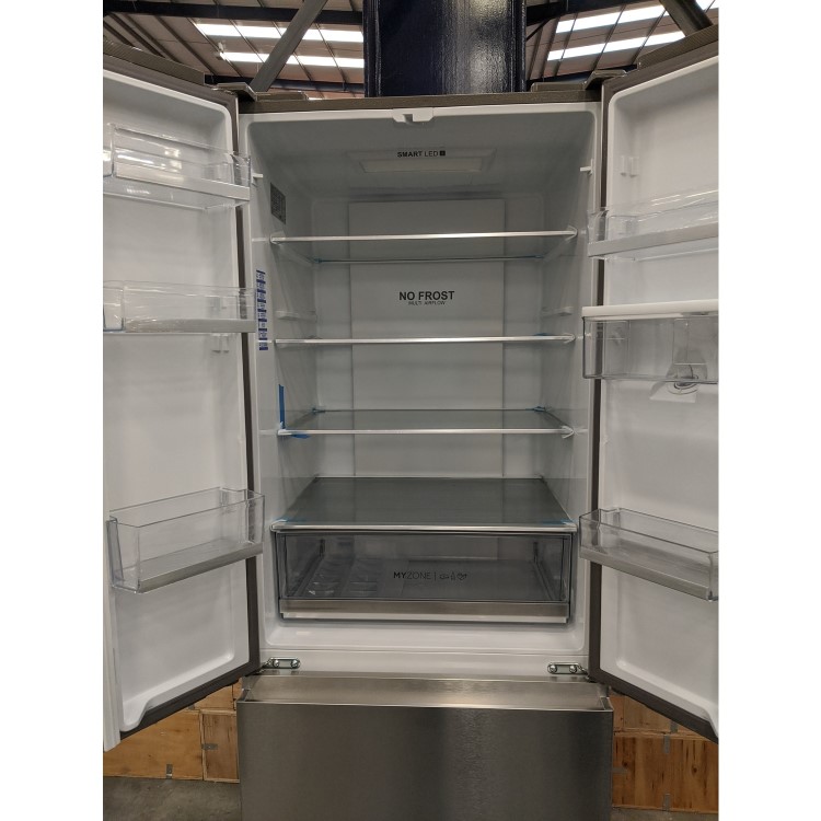 GRADE A3 - Haier HB16WMAA Multidoor American Fridge Freezer With Water Dispenser - Inox Look