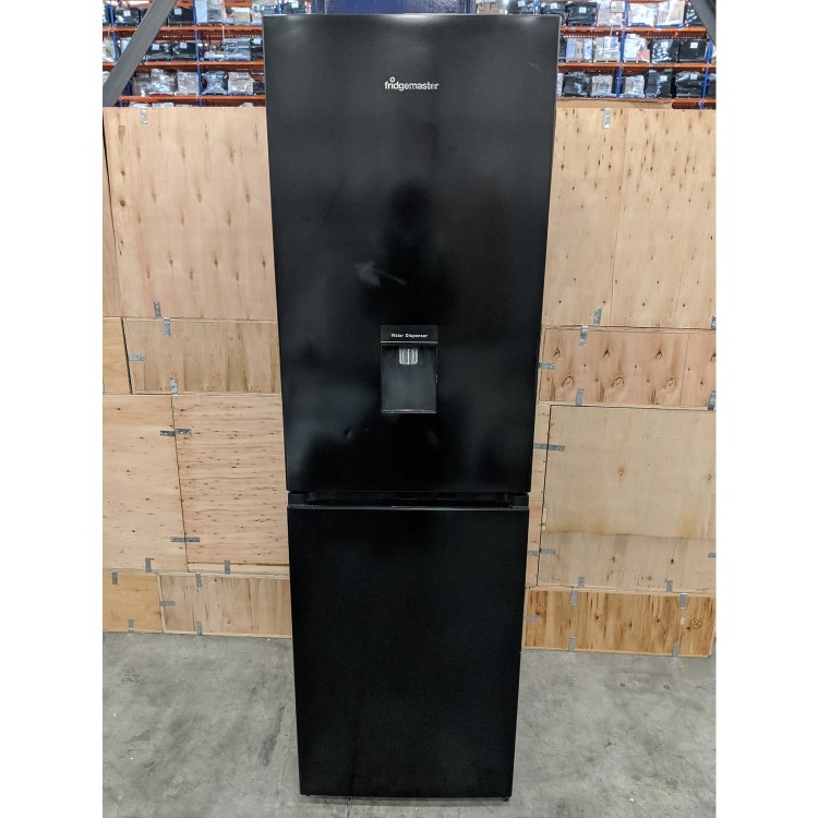 GRADE A3 - Fridgemaster MC55251MDB 251 Litre Freestanding Fridge Freezer 50/50 Split Water Dispenser 55cm Wide - Black