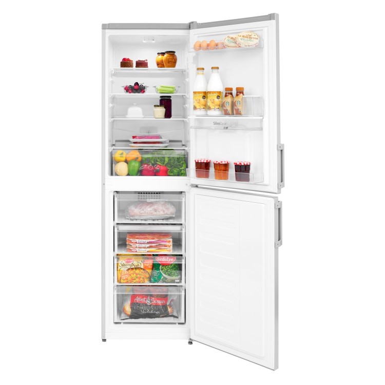 Beko CXFP1582D1S Freestanding Combi Fridge Freezer Frost Free - Silver
