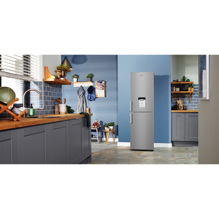 Beko CXFP1582D1S Freestanding Combi Fridge Freezer Frost Free - Silver