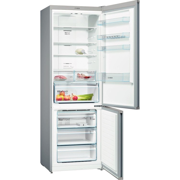 GRADE A2 - Bosch KGN49XLEA Seri 4 Frost Free Freestanding Fridge Freezer - EasyClean Stainless Steel