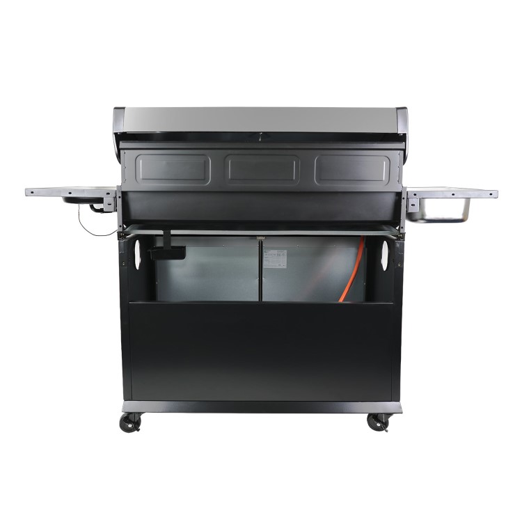 GRADE A2 - The Alabama Elite 6 Burner Gas BBQ In Stainless Steel  - Includes BBQ Cover