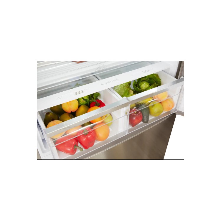 GRADE A2 - Hotpoint H84BE72XO3UK American Style Frost Free Freestanding Fridge Freezer - Silver