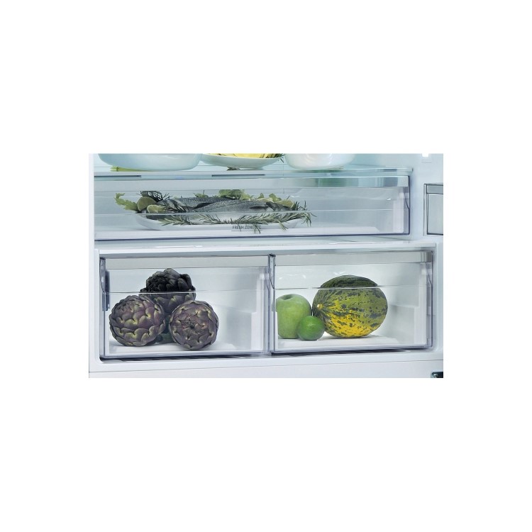 GRADE A2 - Hotpoint H84BE72XO3UK American Style Frost Free Freestanding Fridge Freezer - Silver