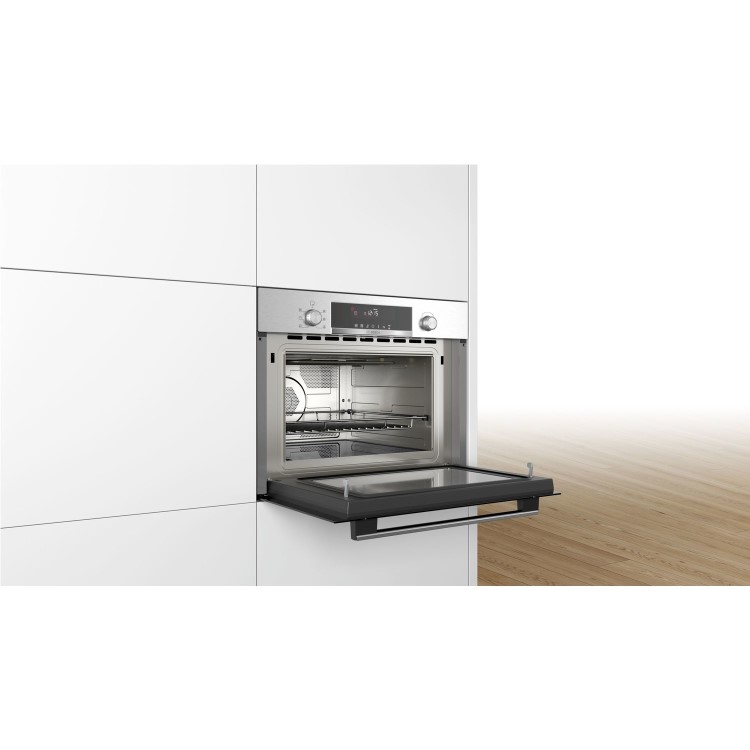 Refurbished Bosch Serie 6 CMA585GS0B Built In 44L with Grill 900W Combination Microwave Oven Stainless Steel