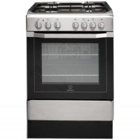 Refurbished Indesit I6G52X 60cm Single Oven Dual Fuel Cooker Stainless Steel