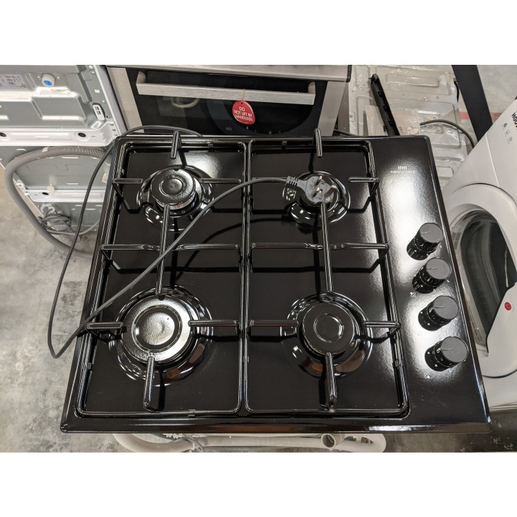 GRADE A2 - New World 60cm Black 4 Burner Gas Hob