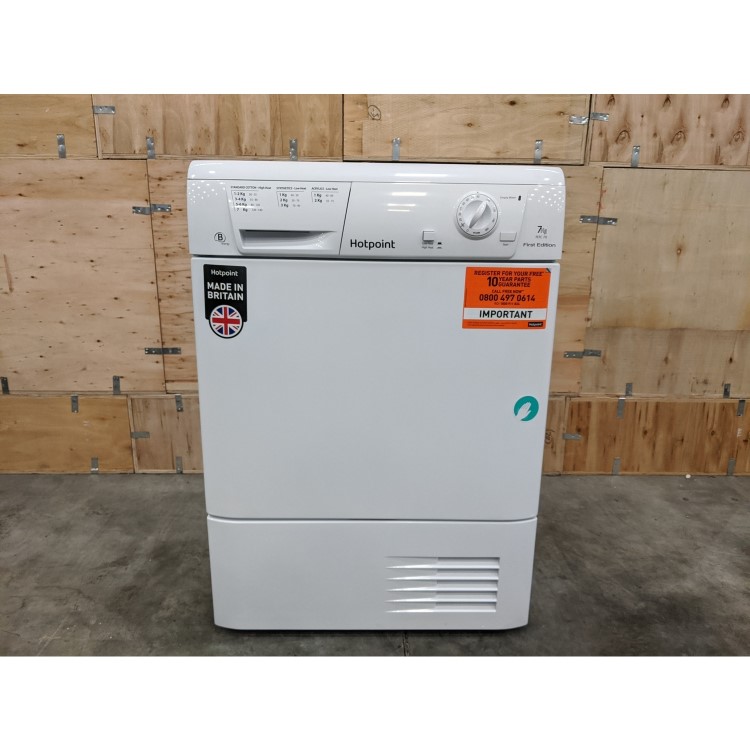 GRADE A3 - Hotpoint FETC70BP Aquarius 7kg Freestanding Condenser Tumble Dryer - White