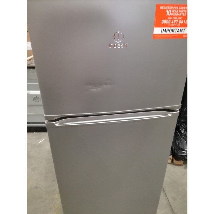 GRADE A3 - INDESIT I55TM4110X 213 Litre Freestanding Fridge Freezer Top Mount 80/20 Split Low Frost 55cm Wide - Stainless Steel