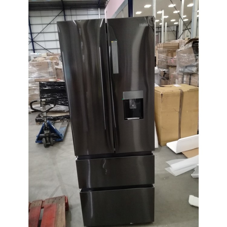 GRADE A3 - Haier HB16WSNAA Freestanding Multi-door Fridge Freezer with Water Dispenser - Graphite