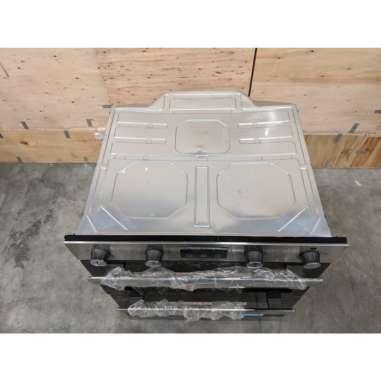 GRADE A3 - Belling BI702FP Built-under Fan Double Oven With Programmable Timer - Stainless Steel
