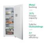 GRADE A2 - electriQ EQFS1420FZ 157 Litre Freestanding Upright Freezer 142cm Tall A+ Energy Rating 55cm Wide - White