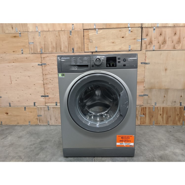 GRADE A3 - HOTPOINT NSWM743UGG 7kg 1400rpm Freestanding Washing Machine - Graphite