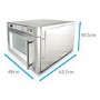 GRADE A2 - electriQ 1800W 30L Programmable Commercial Microwave for Commercial Kitchens & Catering - Stainless Steel