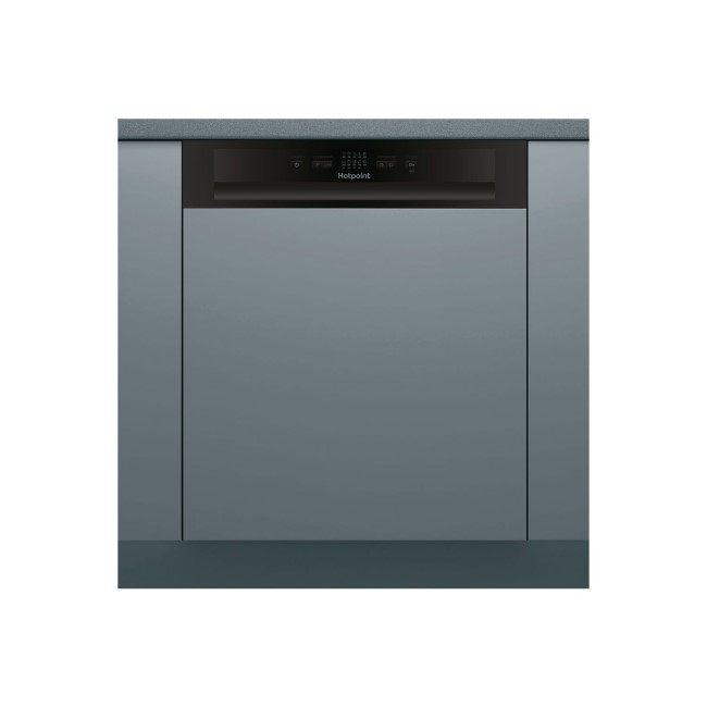 Hotpoint HBC2B19UK 13 Place Semiintegrated Dishwasher With Black