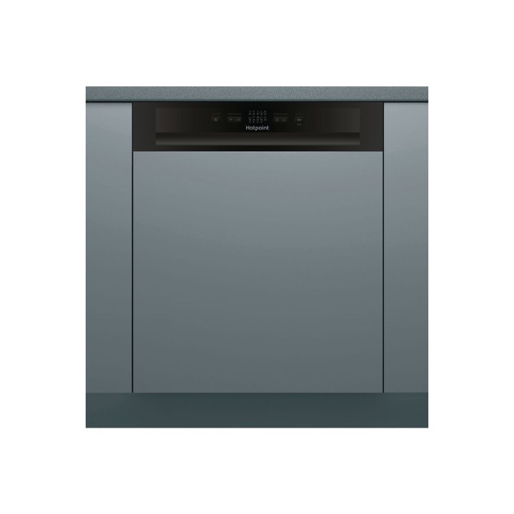HOTPOINT HBC2B19 13 Place Semi-Integrated Dishwasher - Black Control Panel