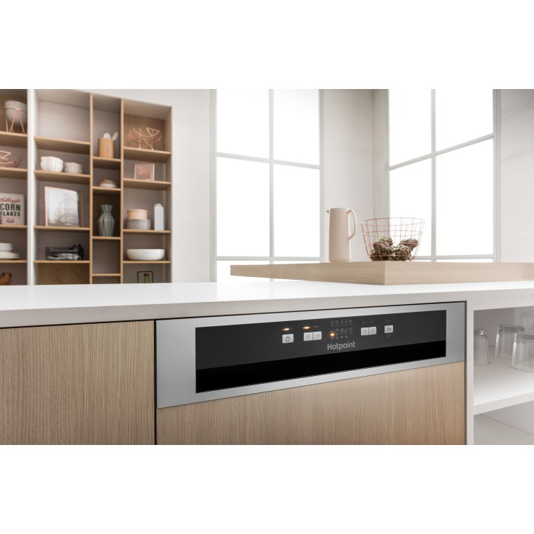 HOTPOINT HBC2B19 13 Place Semi-Integrated Dishwasher - Black Control Panel