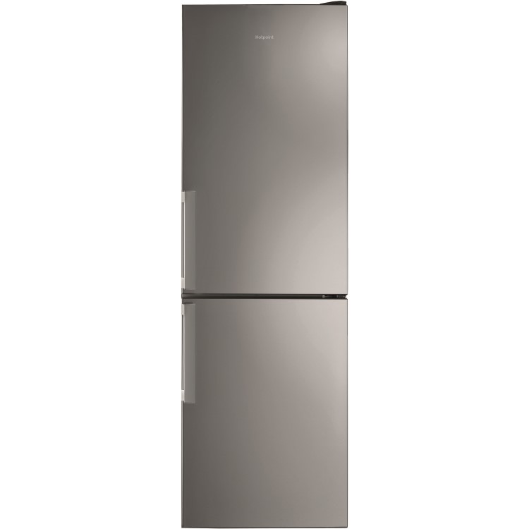 GRADE A2 - Hotpoint H5T811IMXH 70/30 Split 338L Freestanding Fridge Freezer - Mirror/Inox
