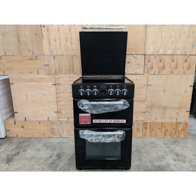GRADE A3 - Stoves Richmond 550E 55cm Double Oven Electric Cooker with Ceramic Hob and Lid - Black