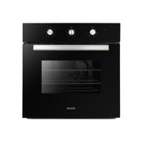 GRADE A2 - electriQ 65 litre 8 Function Fan Assisted Single oven in Black - Supplied with a plug 